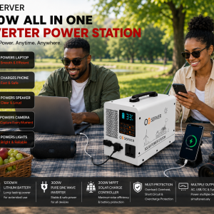 Alternative view of 300W All-in-One Inverter Power Station with 300W MPPT solar charge controller