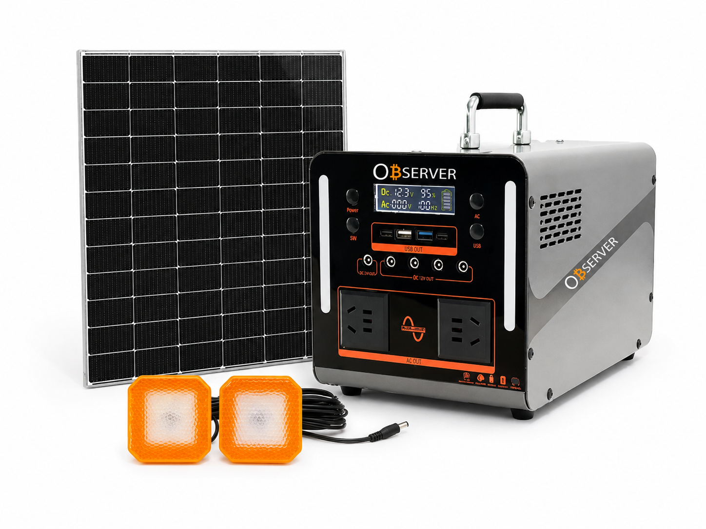 Observer 500W Solar Generator Power Station 480WH Lithium Battery - Image 5