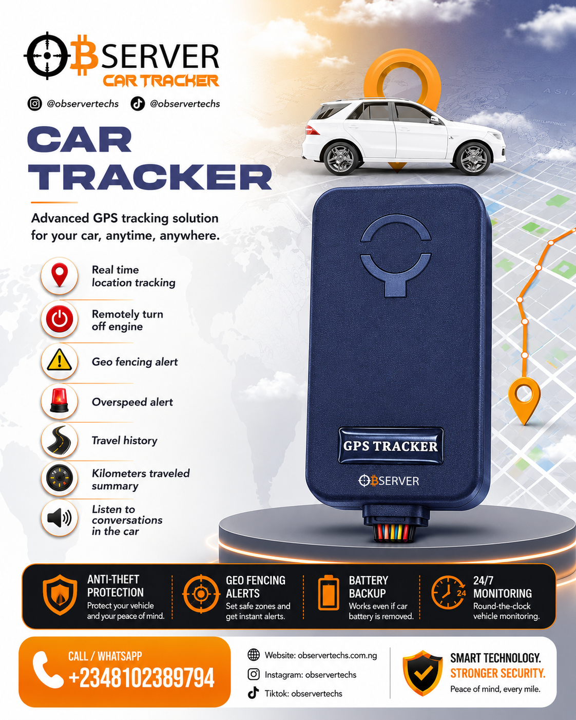 Observer Car Tracker Wired (Free Installation) - Image 2