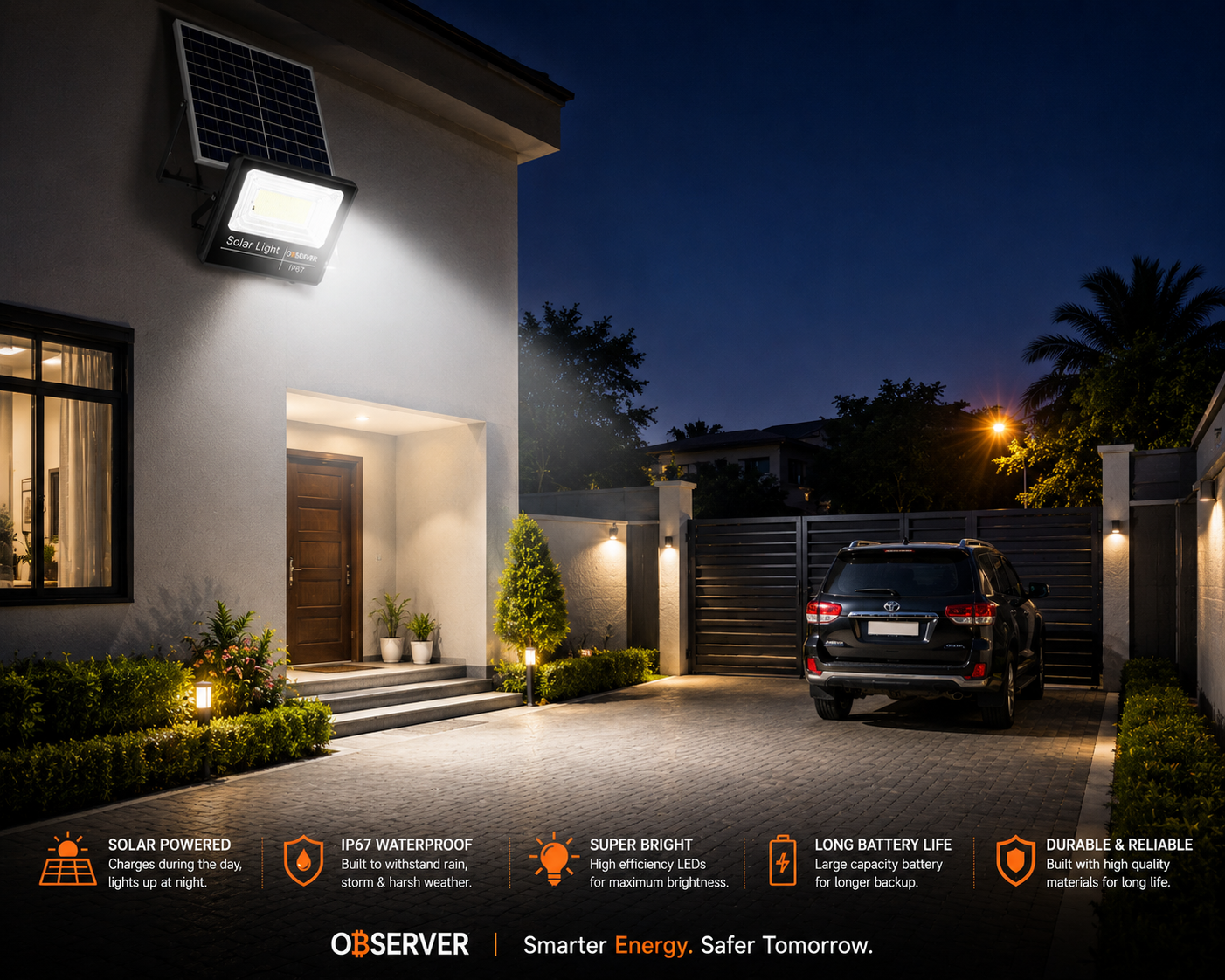 Observer 400W Solar Flood Light - Image 5