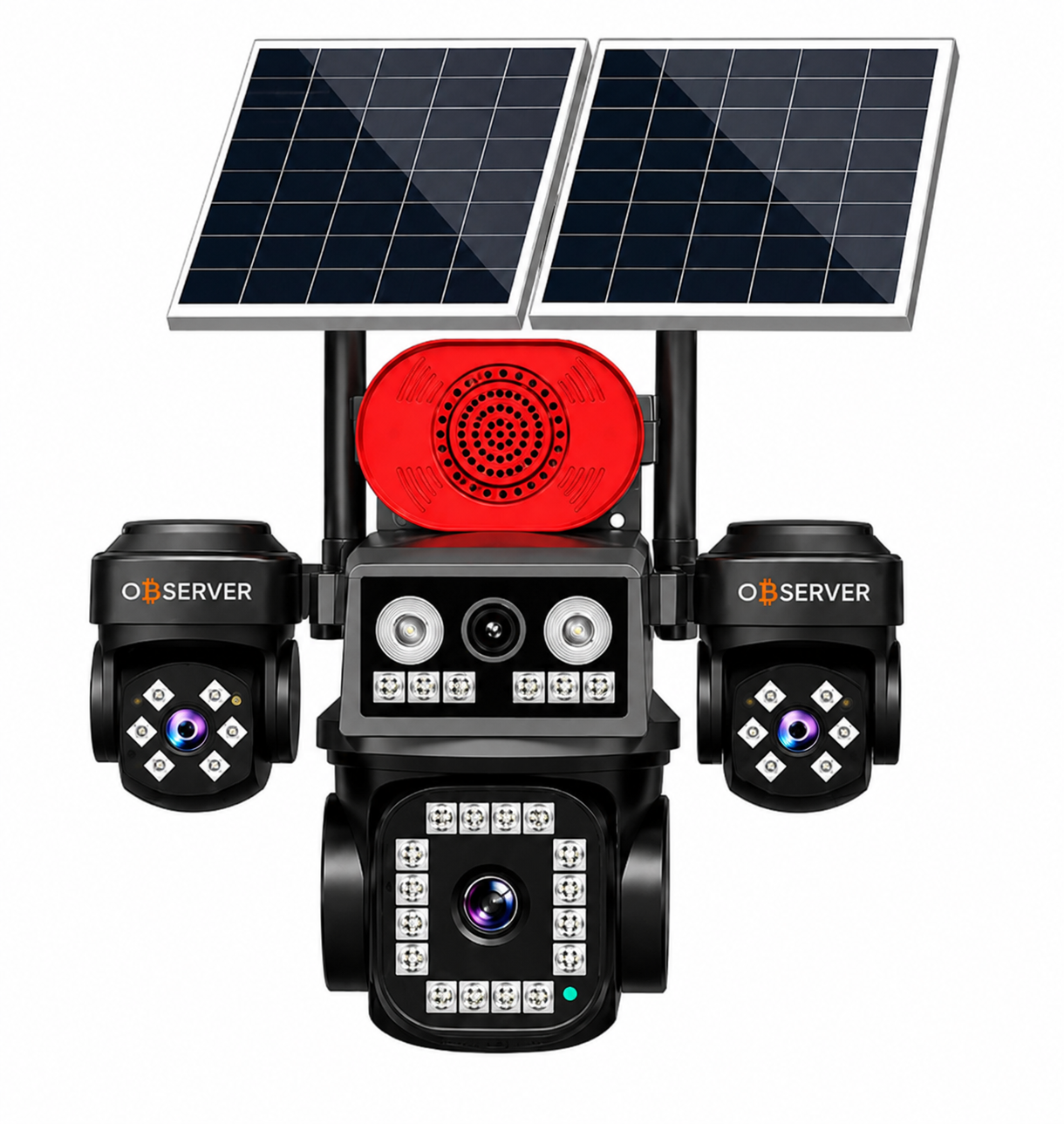 Observer 4 Lens Big Speaker AOV Solar Camera