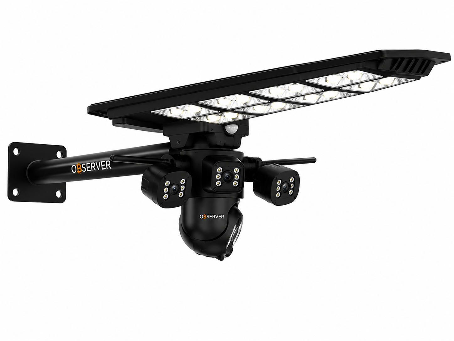 Observer 4-Lens Solar Street Light CCTV Camera 4G