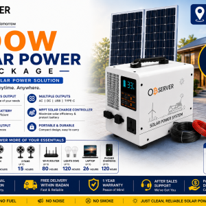 Observer 300W Complete Solar Package | 1200Wh Lithium Battery + 400W Solar Panels + Free Installation (Ibadan)