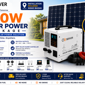 Observer 500W Complete Solar Package – 1200Wh Lithium Battery + 2×200W Solar Panels